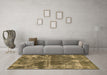 Machine Washable Abstract Brown Modern Rug in a Living Room,, wshabs1105brn