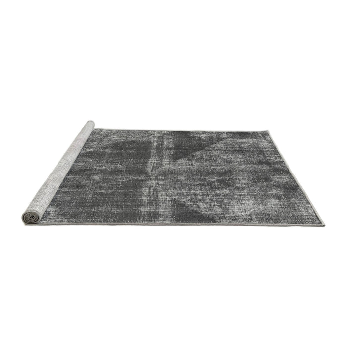 Sideview of Machine Washable Abstract Gray Modern Rug, wshabs1105gry