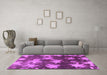 Machine Washable Abstract Pink Modern Rug in a Living Room, wshabs1106pnk