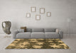 Machine Washable Abstract Brown Modern Rug in a Living Room,, wshabs1106brn