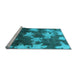 Sideview of Machine Washable Abstract Light Blue Modern Rug, wshabs1106lblu