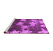 Sideview of Machine Washable Abstract Pink Modern Rug, wshabs1106pnk