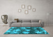 Machine Washable Abstract Light Blue Modern Rug in a Living Room, wshabs1106lblu