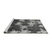 Sideview of Machine Washable Abstract Gray Modern Rug, wshabs1106gry