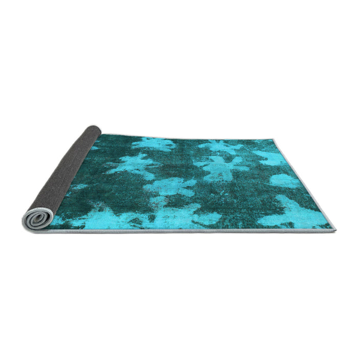 Sideview of Abstract Light Blue Modern Rug, abs1106lblu
