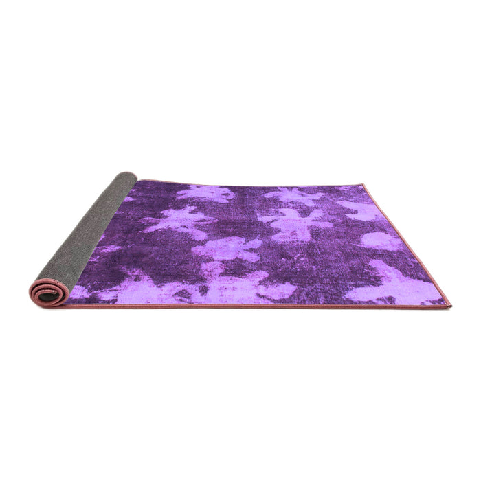 Sideview of Abstract Purple Modern Rug, abs1106pur