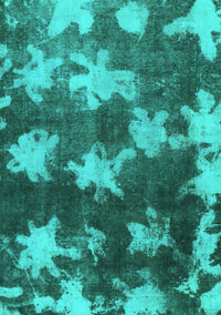 Abstract Turquoise Modern Rug, abs1106turq