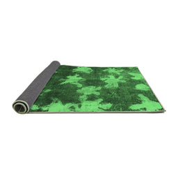 Sideview of Abstract Emerald Green Modern Rug, abs1106emgrn