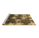 Sideview of Machine Washable Abstract Brown Modern Rug, wshabs1106brn