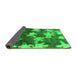 Sideview of Abstract Green Modern Rug, abs1106grn