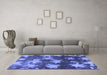 Machine Washable Abstract Blue Modern Rug in a Living Room, wshabs1106blu