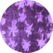 Round Abstract Purple Modern Rug, abs1106pur