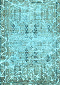 Abstract Light Blue Modern Rug, abs1107lblu