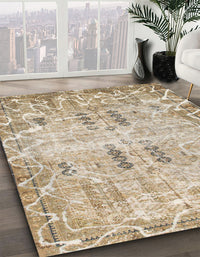 Abstract Brown Modern Rug, abs1107