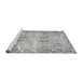 Sideview of Machine Washable Abstract Gray Modern Rug, wshabs1107gry