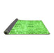 Sideview of Abstract Green Modern Rug, abs1107grn