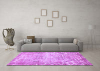 Machine Washable Abstract Purple Modern Rug, wshabs1107pur