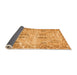 Sideview of Abstract Orange Modern Rug, abs1107org