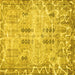 Square Abstract Yellow Modern Rug, abs1107yw