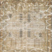Square Machine Washable Abstract Brown Rug, wshabs1107