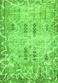 Abstract Green Modern Rug, abs1107grn