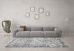 Machine Washable Abstract Gray Modern Rug in a Living Room,, wshabs1107gry