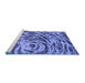 Sideview of Machine Washable Abstract Blue Modern Rug, wshabs1108blu