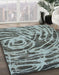 Abstract Cyan Opaque Blue Modern Rug in Family Room, abs1108