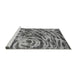 Sideview of Machine Washable Abstract Gray Modern Rug, wshabs1108gry