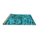 Sideview of Machine Washable Abstract Light Blue Modern Rug, wshabs1108lblu