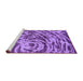 Sideview of Machine Washable Abstract Purple Modern Area Rugs, wshabs1108pur