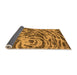 Sideview of Abstract Orange Modern Rug, abs1108org