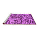 Sideview of Machine Washable Abstract Pink Modern Rug, wshabs1108pnk