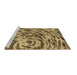 Sideview of Machine Washable Abstract Brown Modern Rug, wshabs1108brn