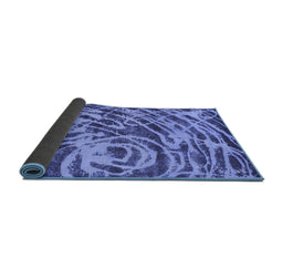 Sideview of Abstract Blue Modern Rug, abs1108blu