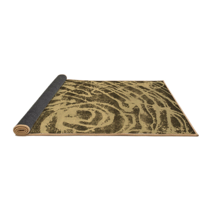 Sideview of Abstract Brown Modern Rug, abs1108brn