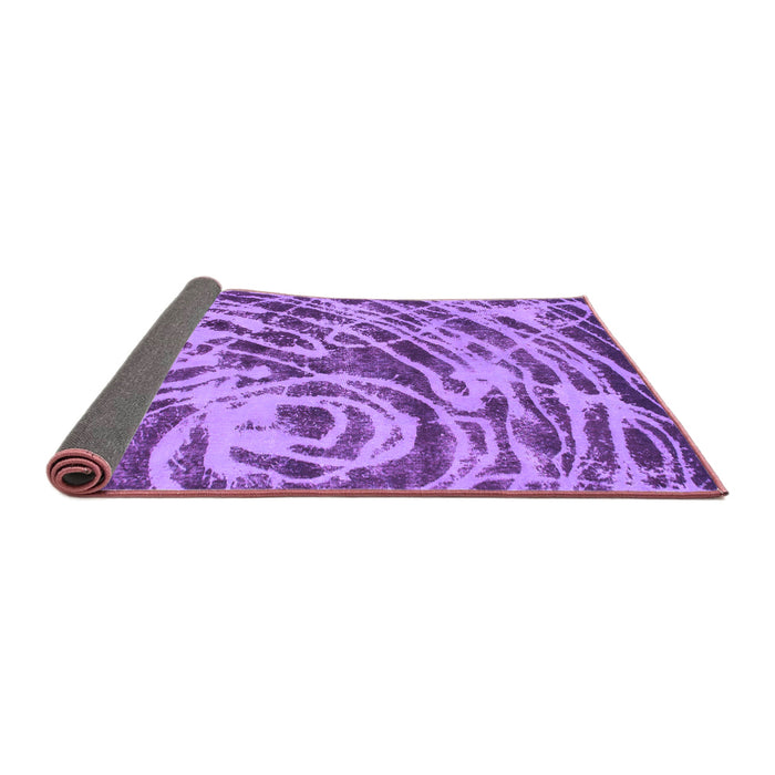 Sideview of Abstract Purple Modern Rug, abs1108pur
