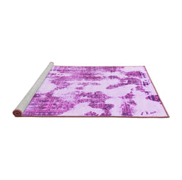 Sideview of Machine Washable Abstract Purple Modern Area Rugs, wshabs1109pur