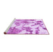 Sideview of Machine Washable Abstract Purple Modern Area Rugs, wshabs1109pur