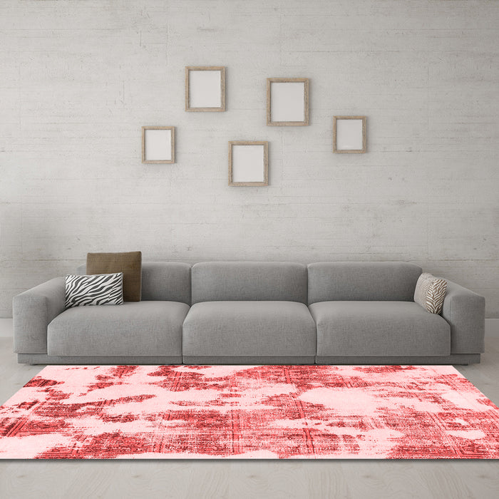 Modern Red Washable Rugs