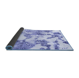 Sideview of Abstract Blue Modern Rug, abs1109blu