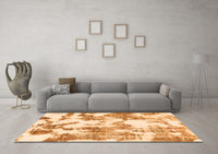 Machine Washable Abstract Orange Modern Rug, wshabs1109org