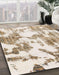 Machine Washable Abstract Gold Rug in a Family Room, wshabs1109