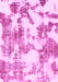 Machine Washable Abstract Pink Modern Rug, wshabs1109pnk