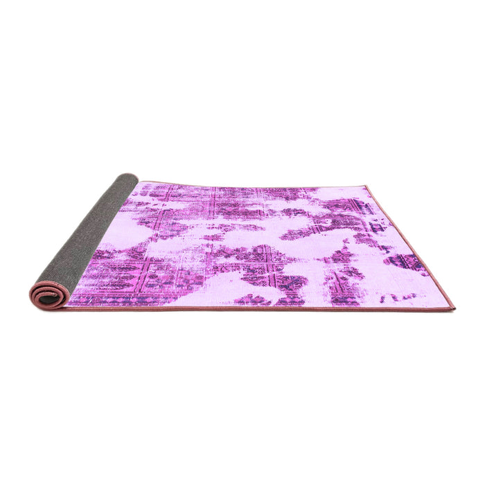 Sideview of Abstract Purple Modern Rug, abs1109pur