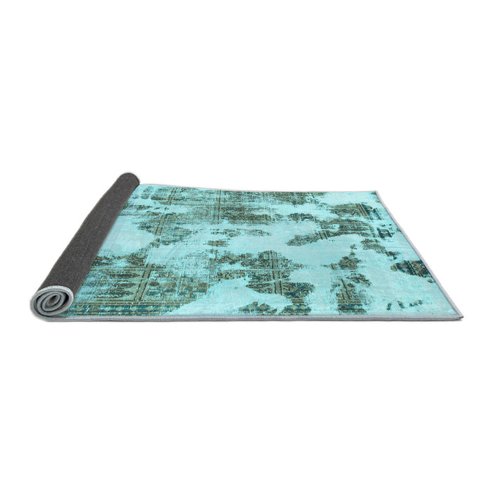 Sideview of Abstract Light Blue Modern Rug, abs1109lblu