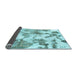 Sideview of Abstract Light Blue Modern Rug, abs1109lblu