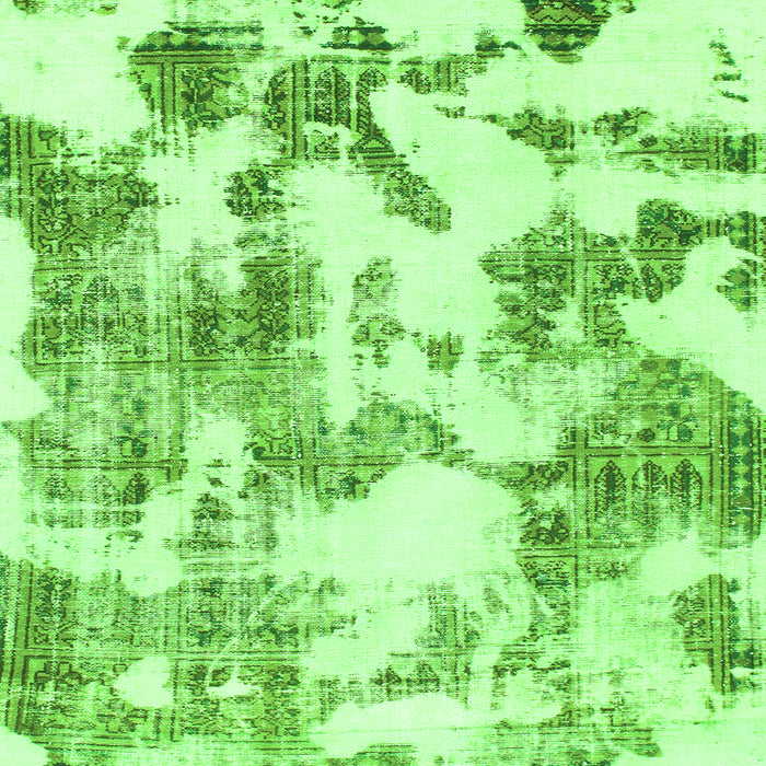 Square Abstract Green Modern Rug, abs1109grn