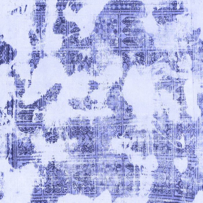 Square Abstract Blue Modern Rug, abs1109blu