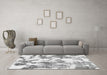 Machine Washable Abstract Gray Modern Rug in a Living Room,, wshabs1109gry